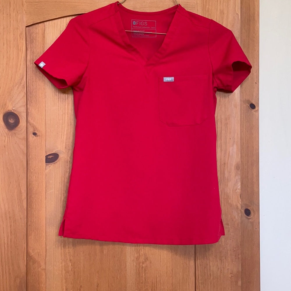FIGS Catarina red scrub top XXS